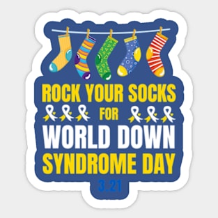 Rock Your Socks for World Down Syndrome Day Sticker